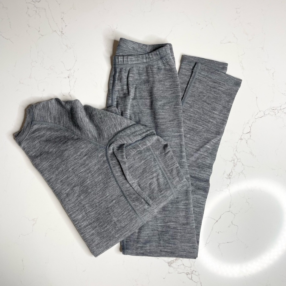 Kids Reima 72% Wool Matching Base Layer Set